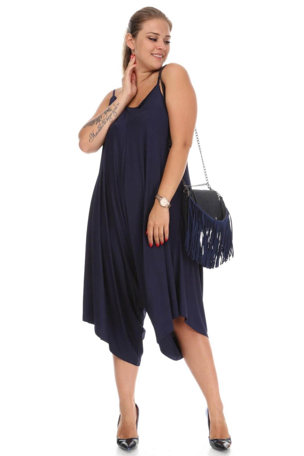 Plus size navy blue jumpsuit store
