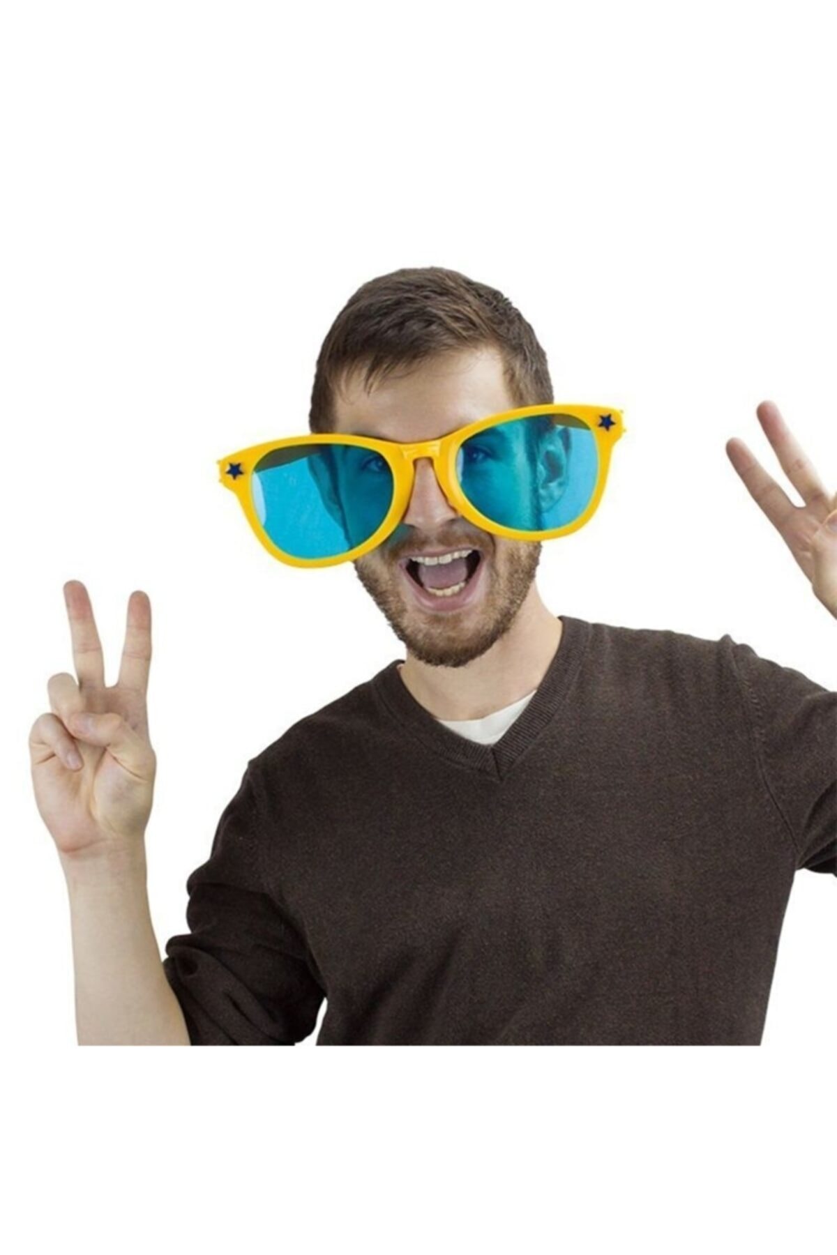funworld Parti Gözlüğü Büyük Boy Sarı
