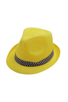 Kemerli Fötr Şapka Neon Sarı BB-NN