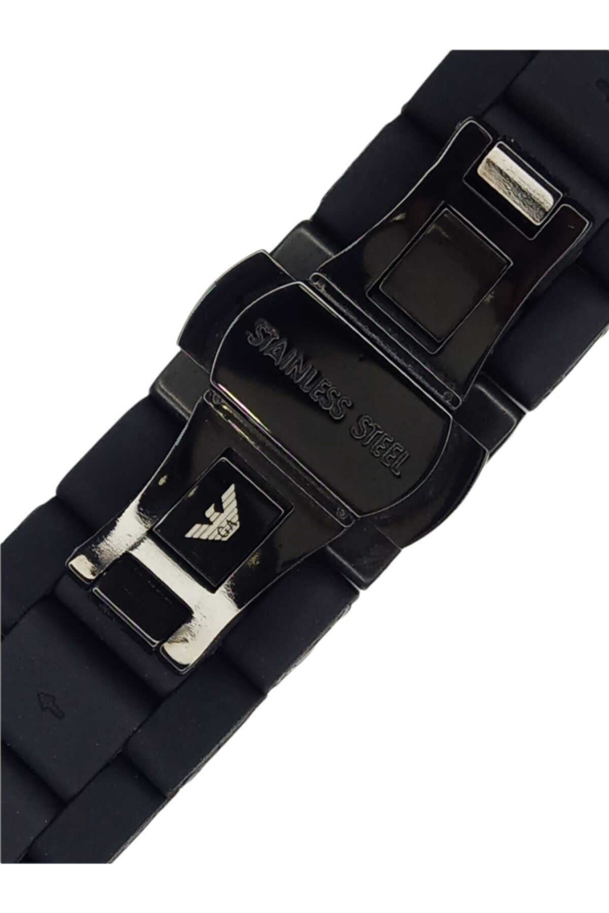 SAATKORDONCUSU Emporio Armani Compatible Ar5922 Black Silicone Watch Band Trendyol