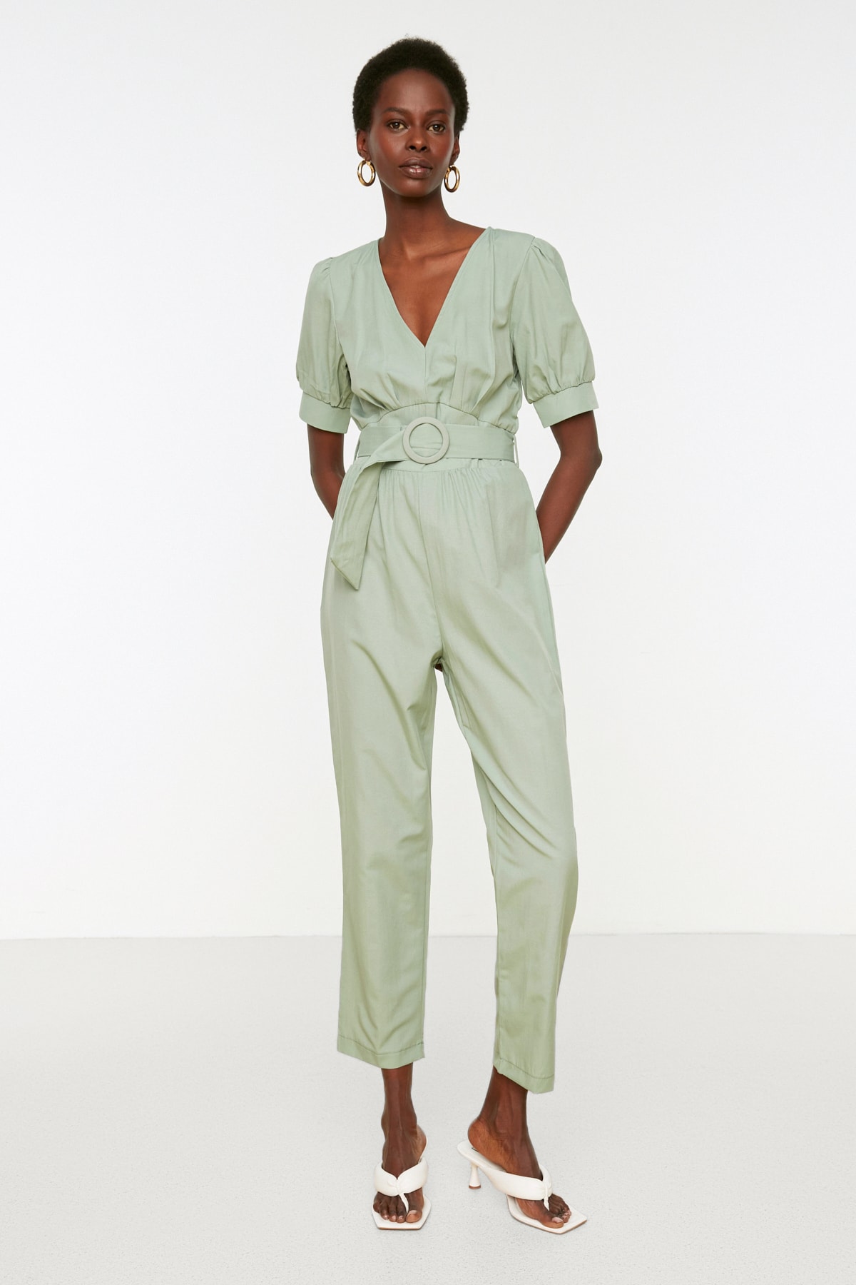 Trendyol Collection Jumpsuit Grün Regular Fit Fast ausverkauft