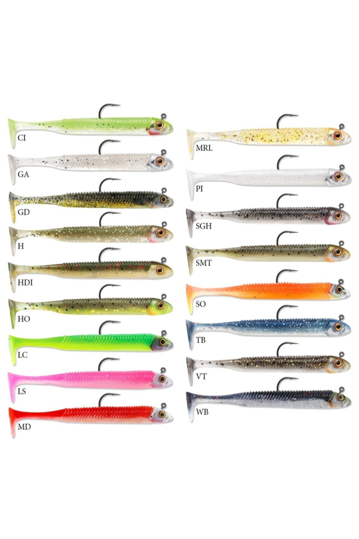 طعمه مصنوعی سفید FISH WB 14CM 3LU اورجینال Storm