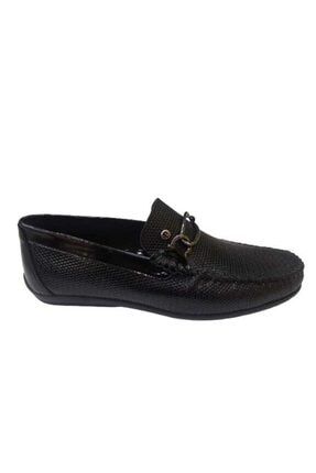Erkek Loafer Deri Ayakkabı 2573 Siyah Rugan P2573