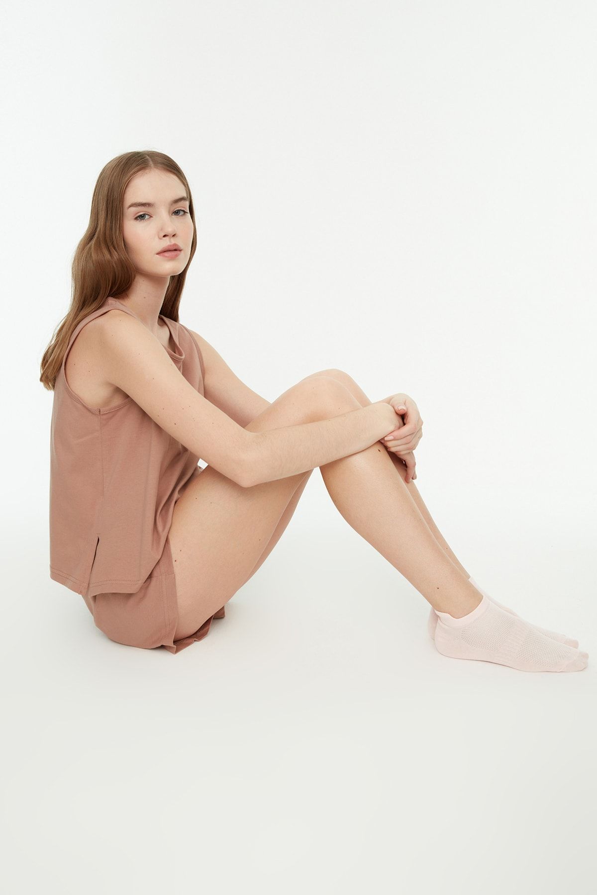 Trendyol Collection-Mustard 5er-Pack Baumwoll-Strick-Sport-Yoga-Socken TWOAW20CO0011 8