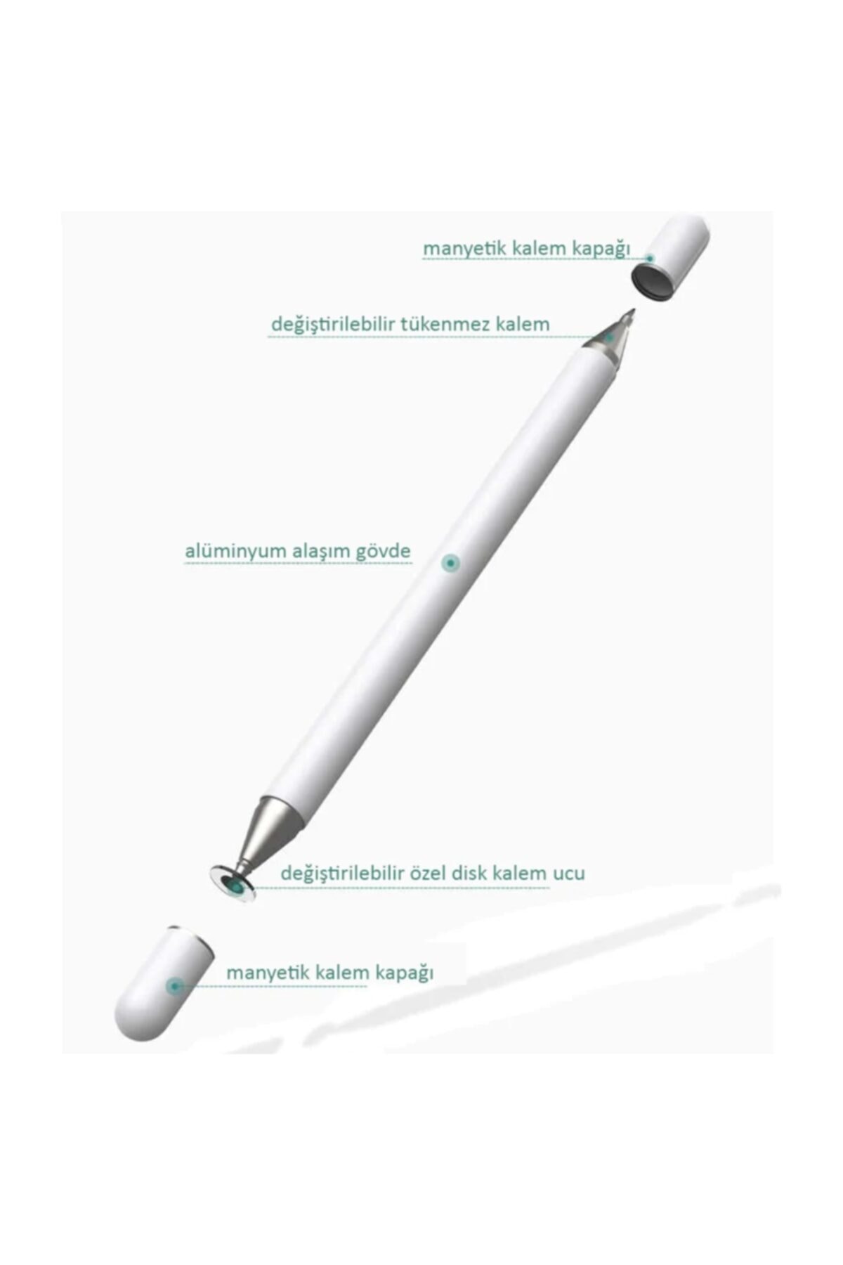 Dokunmatik Kalem Passive 2 In 1 Tablet Kalemi Çizim & Yazı Kalemi 5