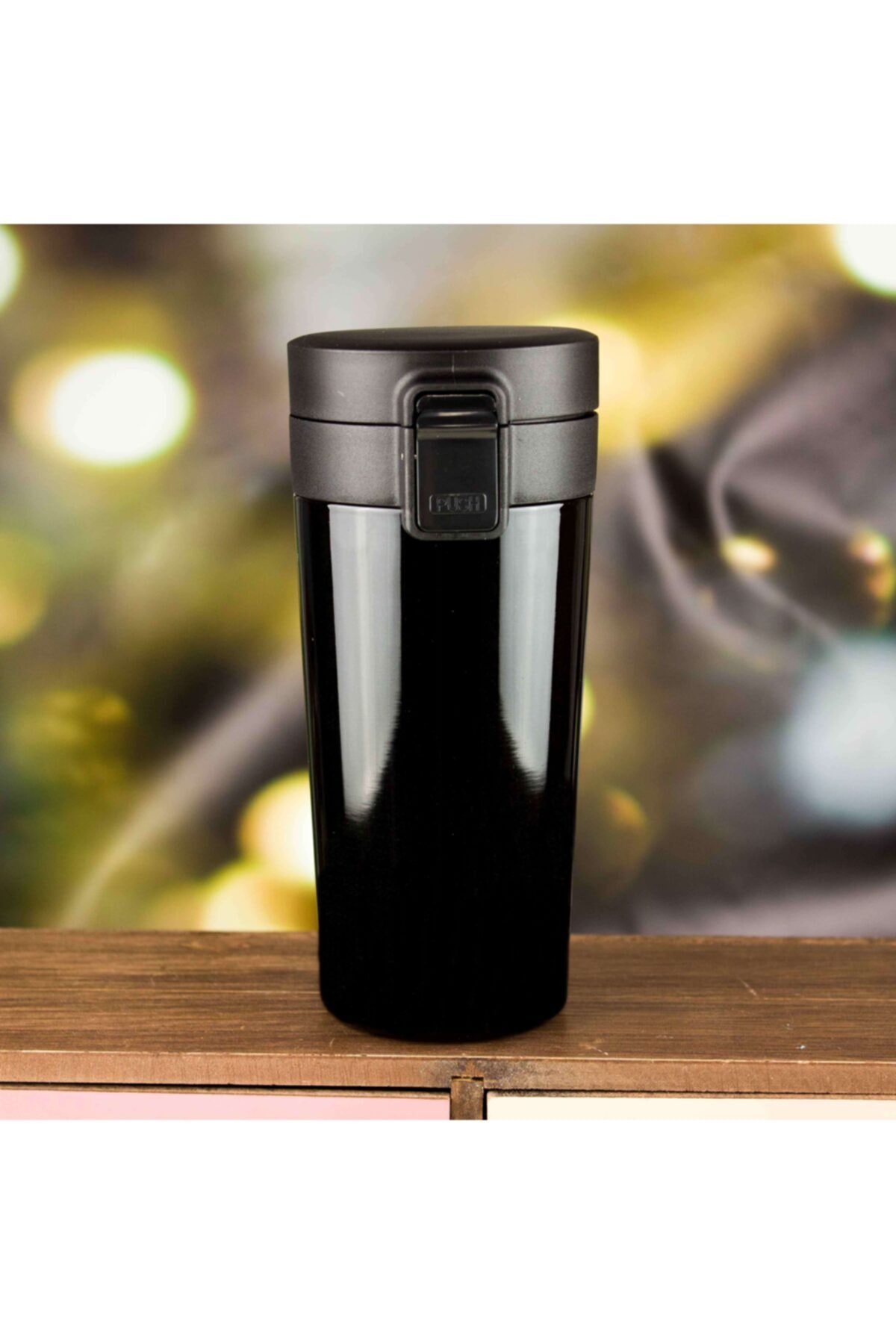 hediyerengi Isme Özel Premium Çelik Termos Bardak 380 ml Basmalı Kapaklı - Siyah fotoğrafı 3 (önizleme)