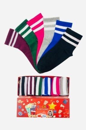 Renkli Soket Çorap Kutusu 6’lı ssbambupatik1