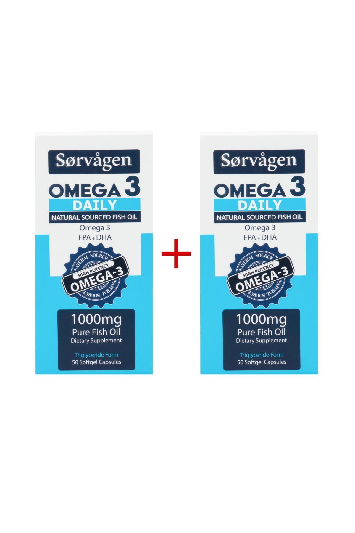 Sorvagen Omega 3 Daily Saf Balık Yağı, 50 Kapsül, 1000 Mg - 2 Adet