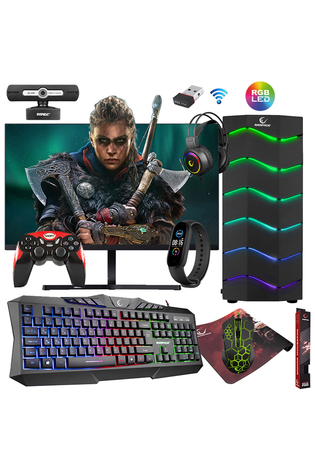 Xforce P45 I5-3470 16gb 240gb + 500gb 4gb Gt730 23.8" Oyuncu Pc
