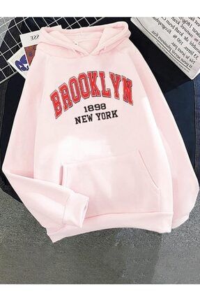 Hope Brooklyn 1898 New York Baskılı Pamuklu Unisex Oversize Sweatshirt Brooklynnw1898os
