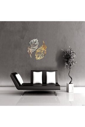 Dekoratif Kuş Tüyü Ikili Set Lazer Kesim Gold-gümüş GSKUŞTÜYÜİKİLİ