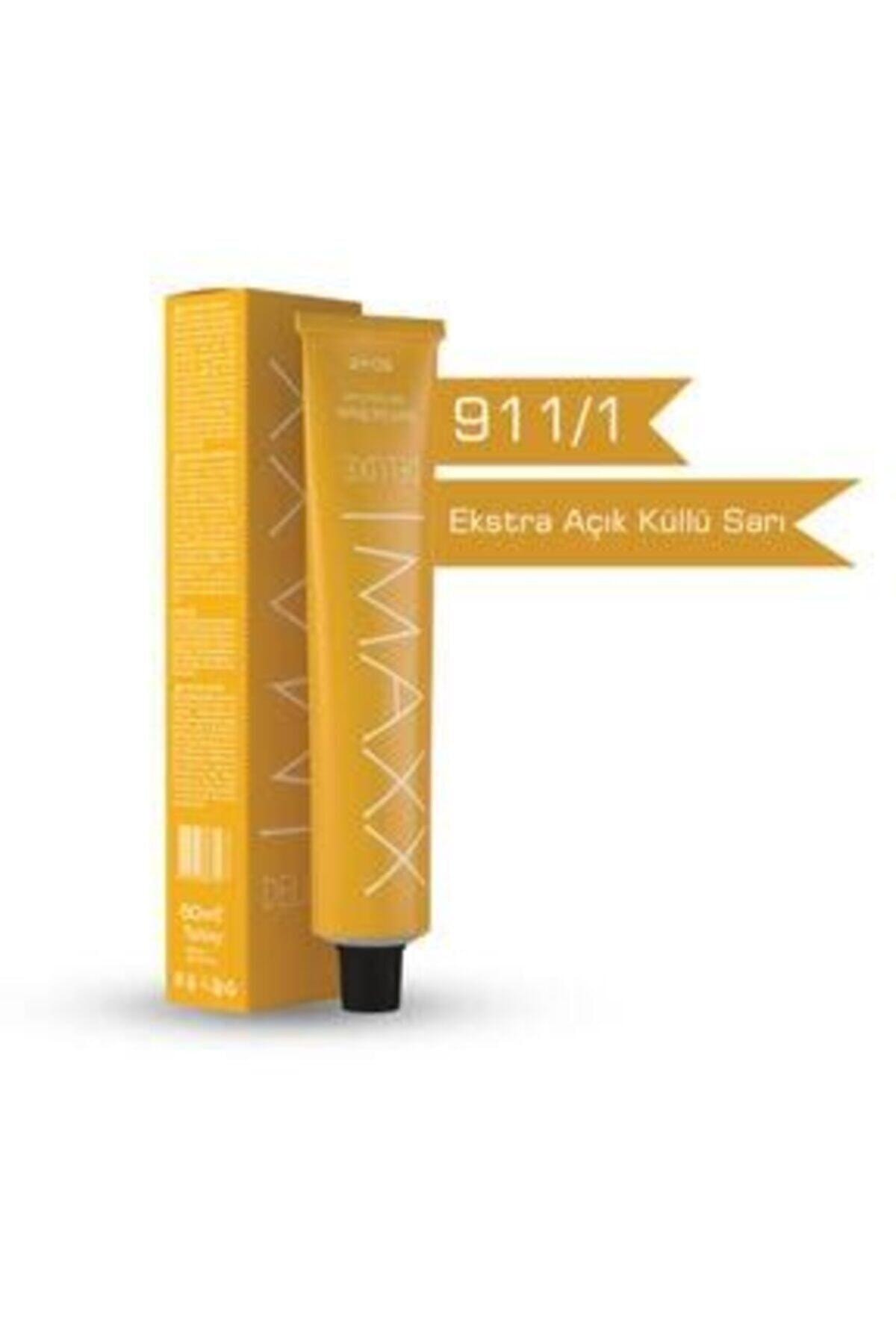 MAXX DELUXE 911/1 Ekstra Açıcı Küllü Sarı Krem Saç Boyası 60 ml
