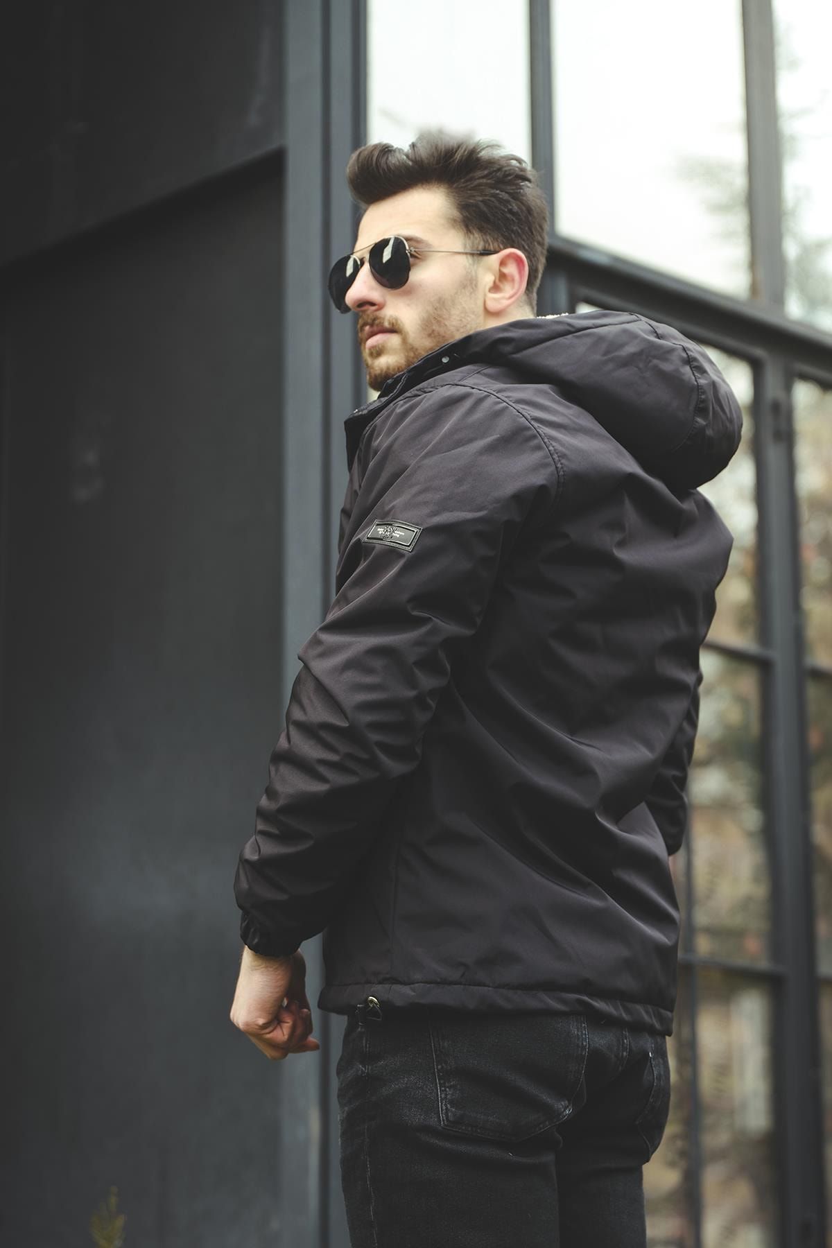 Oksit Bondichk Furry Water Resistant Slim Fit Coat Trendyol