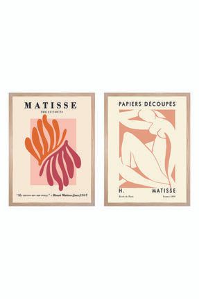 Matisse 2'li Çerçeveli Poster Tablo Seti 30x40cm Doğal Ahşap Çerçeveli ARTSH4