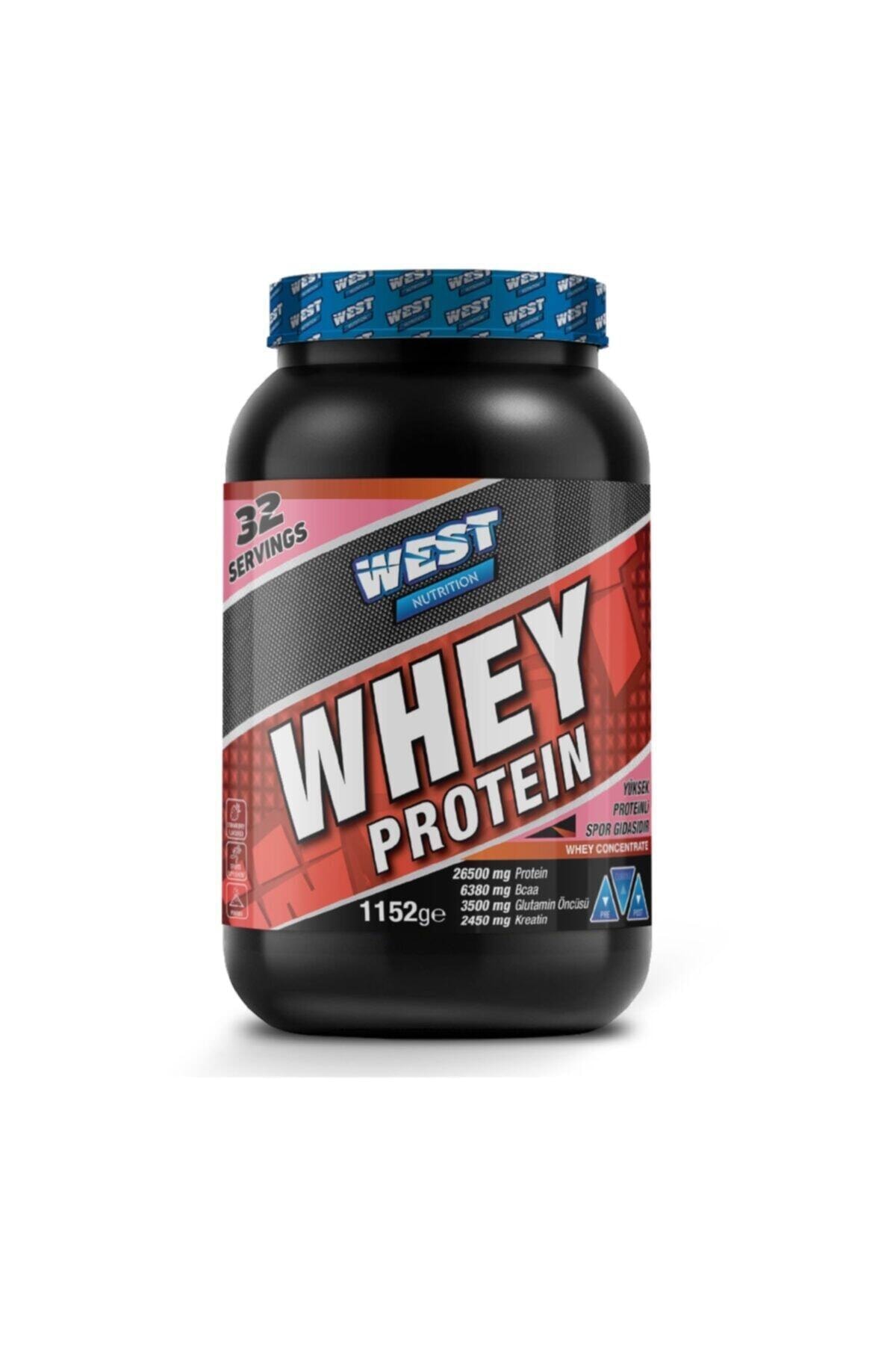 West Nutrition Whey Protein Tozu 1152 Gram Çilek Aroma 32 Servis
