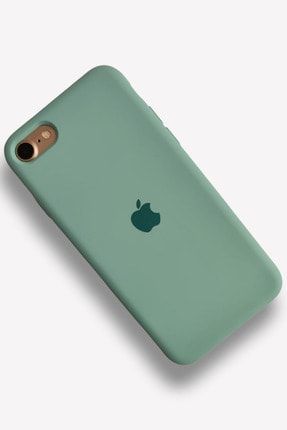 Iphone Se 2020 7 / 8 Uyumlu Marine Green Lansman Içi Kadife Silikon Logolu Kılıf MORE01