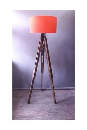 Loft Tasarım Tripod Lambader Köşe Lambası Abajur---turuncu-c 26152