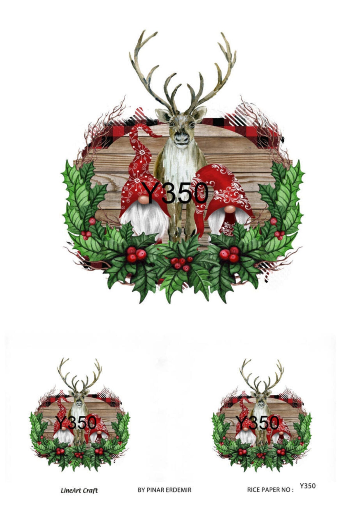 LİNEART Pirinç Dekopaj Yılbaşı:350