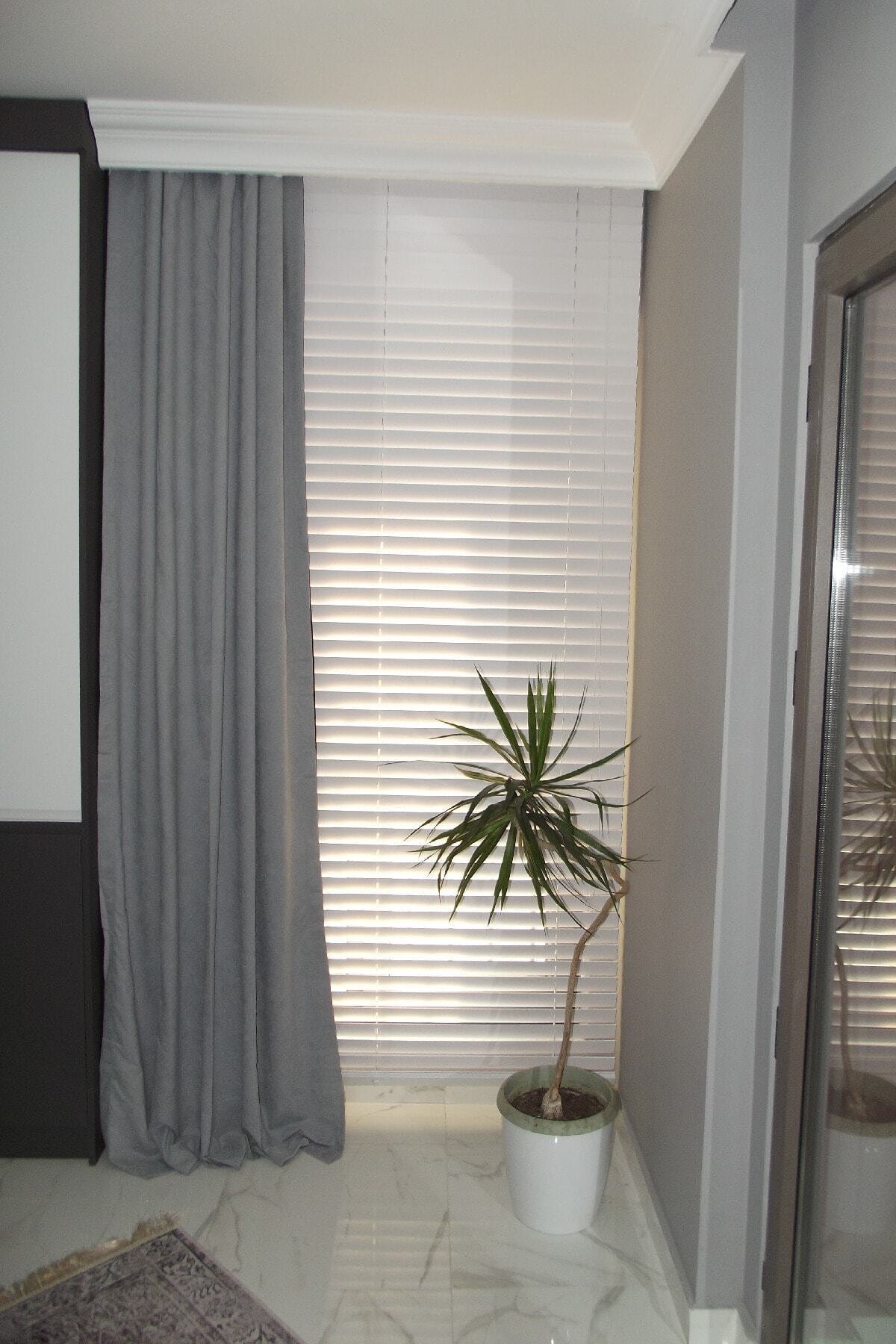 TülEvi Petek Kadife Dokulu Fon Perde Düz Dikişli Ekstrafor Büzgü 140x260 fotoğrafı 2 (önizleme)