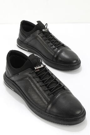Siyah Leather Erkek Casual Ayakkabı E01585638903