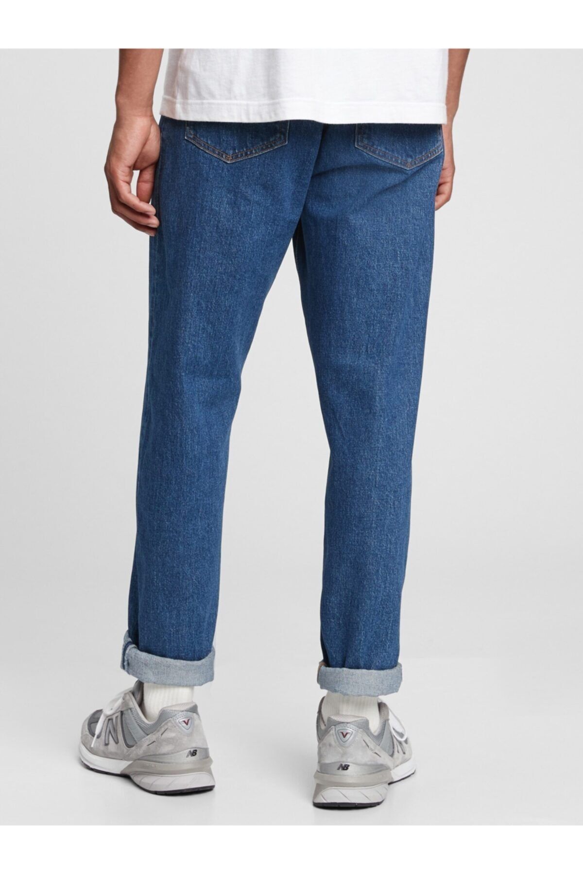 Erkek Mavi Flex Relaxed Taper Washwell Jean Pantolon