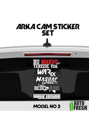 Full Set Sticker Çoklu Model Araba Cam Kaput Motosiklet Atv Kask Uyumlu Set camno3