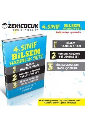 Zeki Çocuk 4. Sınıf Bilsem Hazırlık Kitapları 3 Kitap Set gross1728