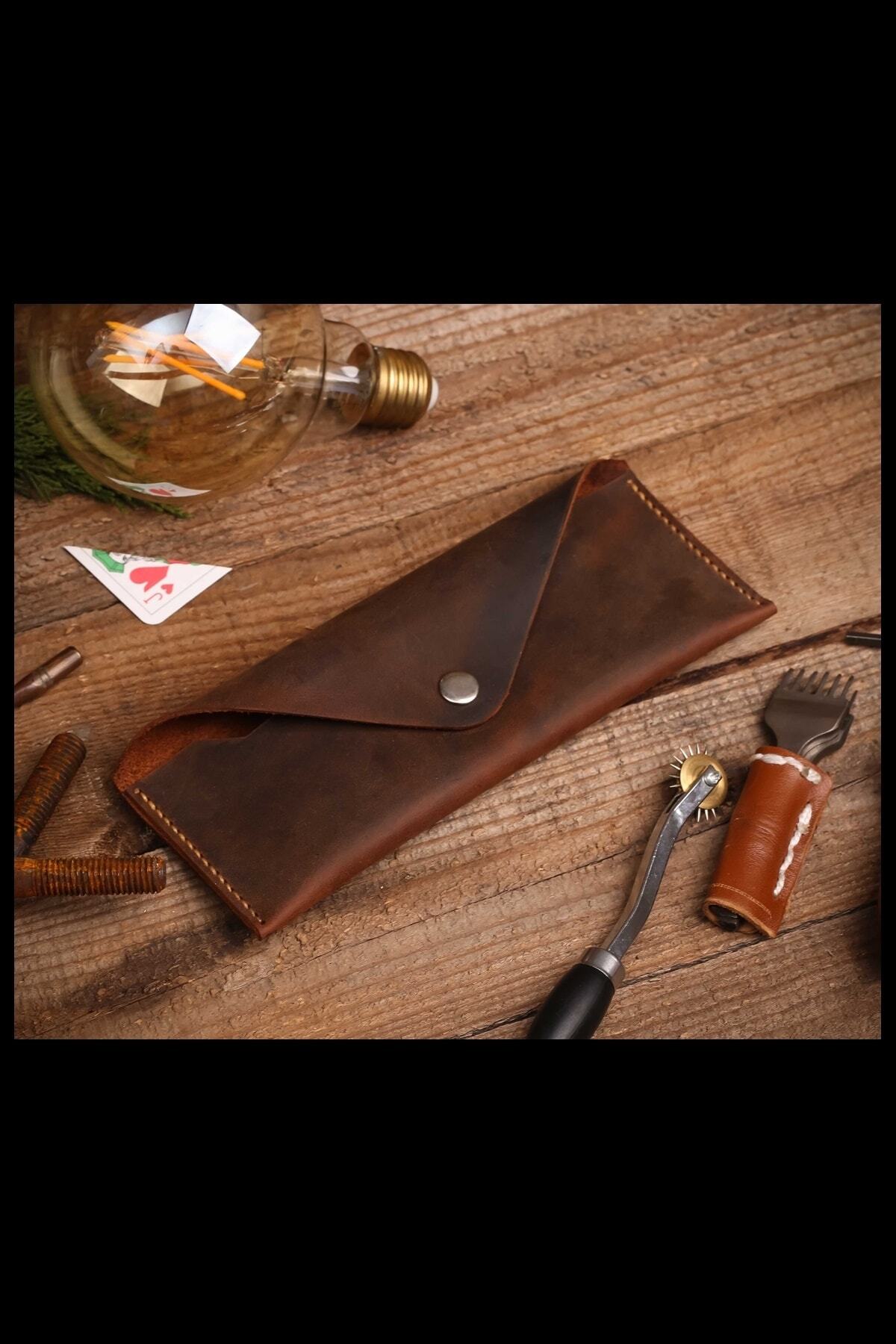 Lost Slope Deri Kalemlik - Gerçek Deri & El Yapımı