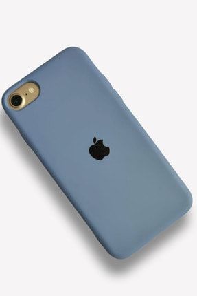 Iphone Se 2020 7 / 8 Uyumlu Jean Blue Lansman Içi Kadife Silikon Logolu Kılıf MORE01