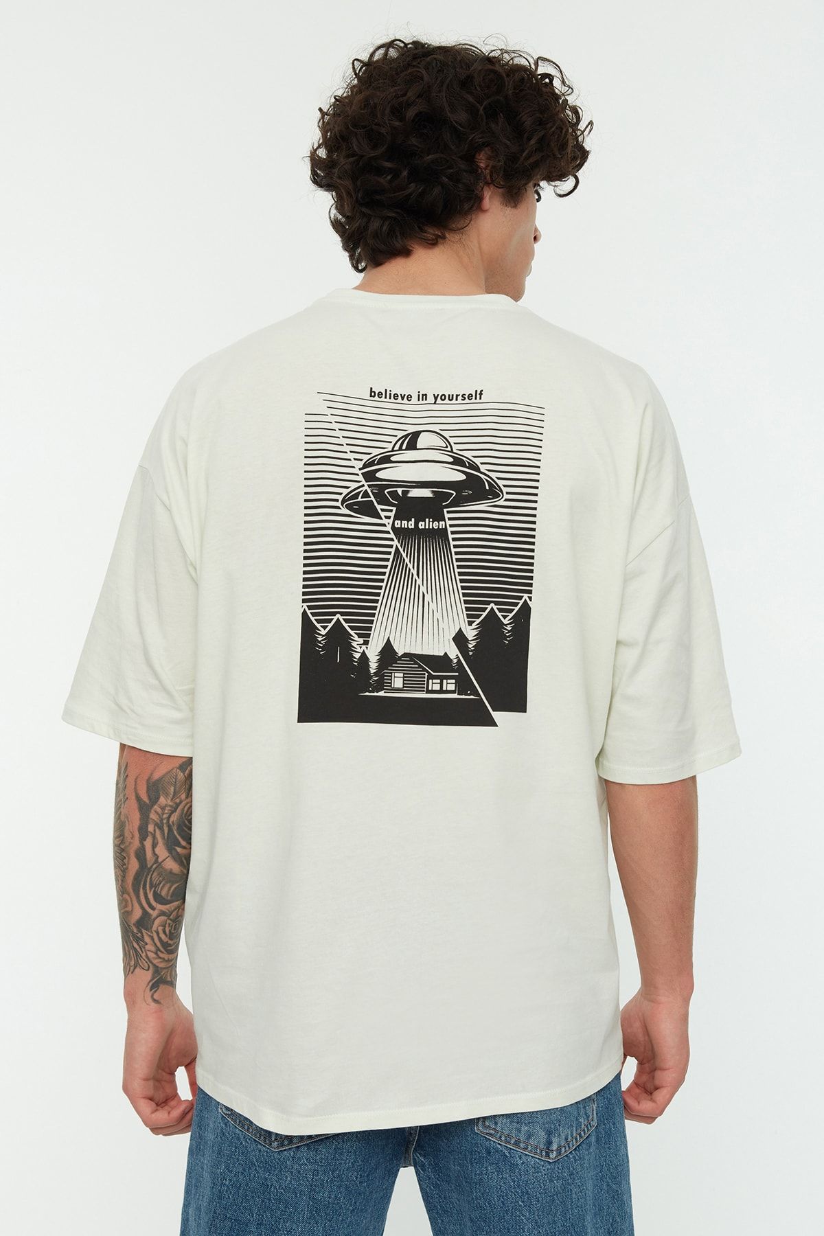 Trendyol Collection T-Shirt Grün Oversized