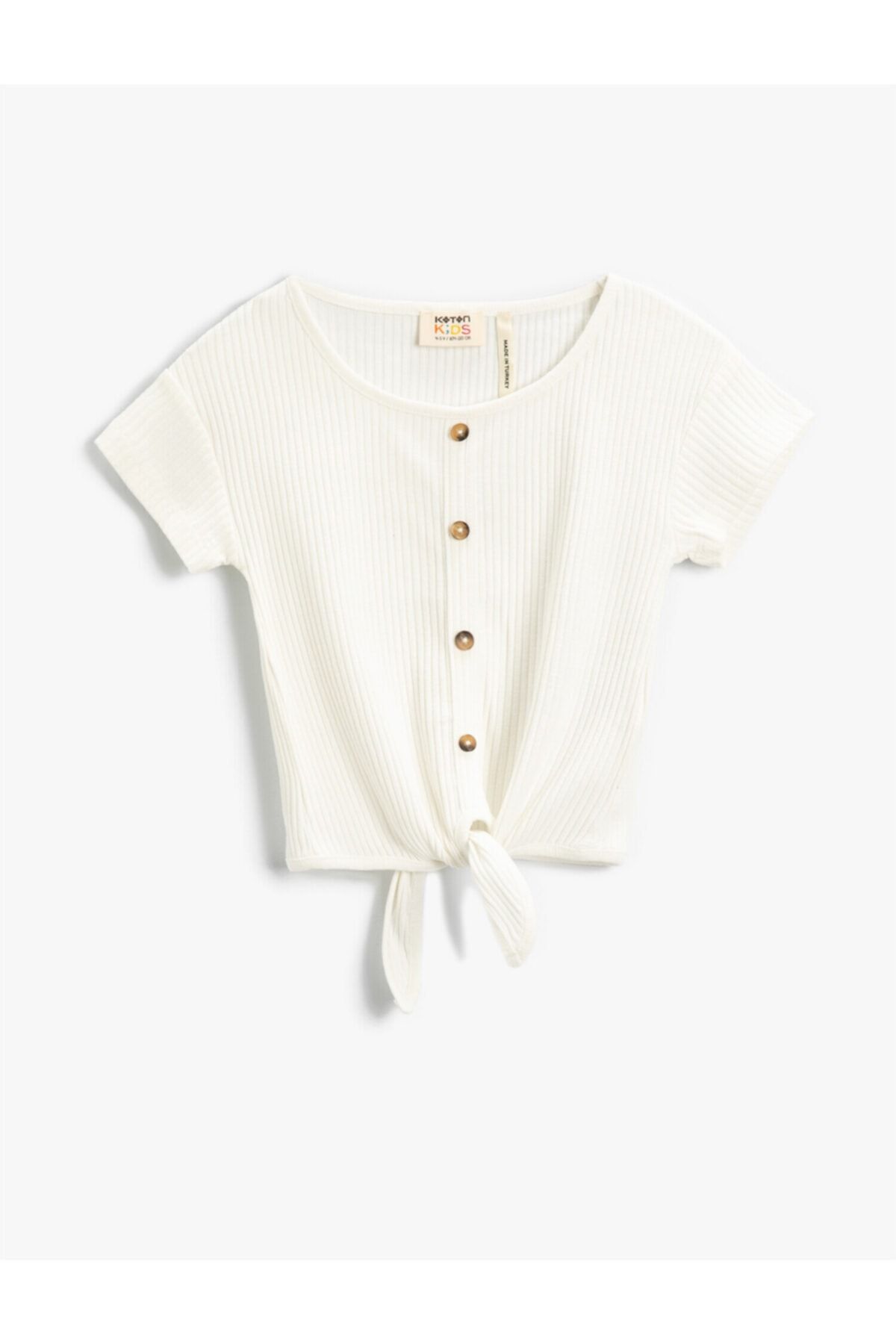Koton T-Shirt - Ecru - Regular Fit