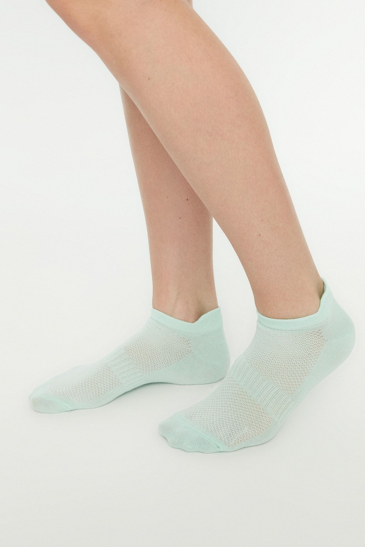 Trendyol Collection-Mustard 5er-Pack Baumwoll-Strick-Sport-Yoga-Socken TWOAW20CO0011 5