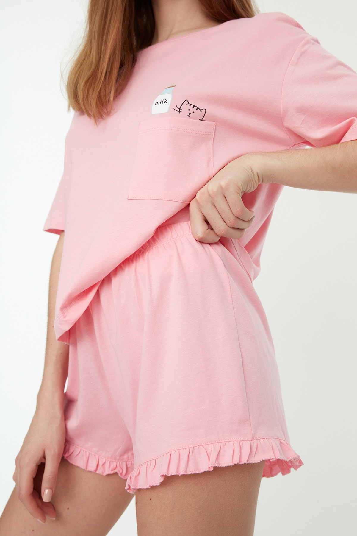 Trendyol Collection Pyjama Rosa Print FN6887