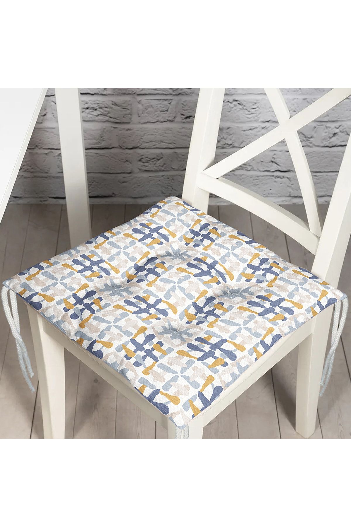 Realhomes-Pernă de scaun cu puf imprimată digital cu design special colorat, cu desen geometric 2
