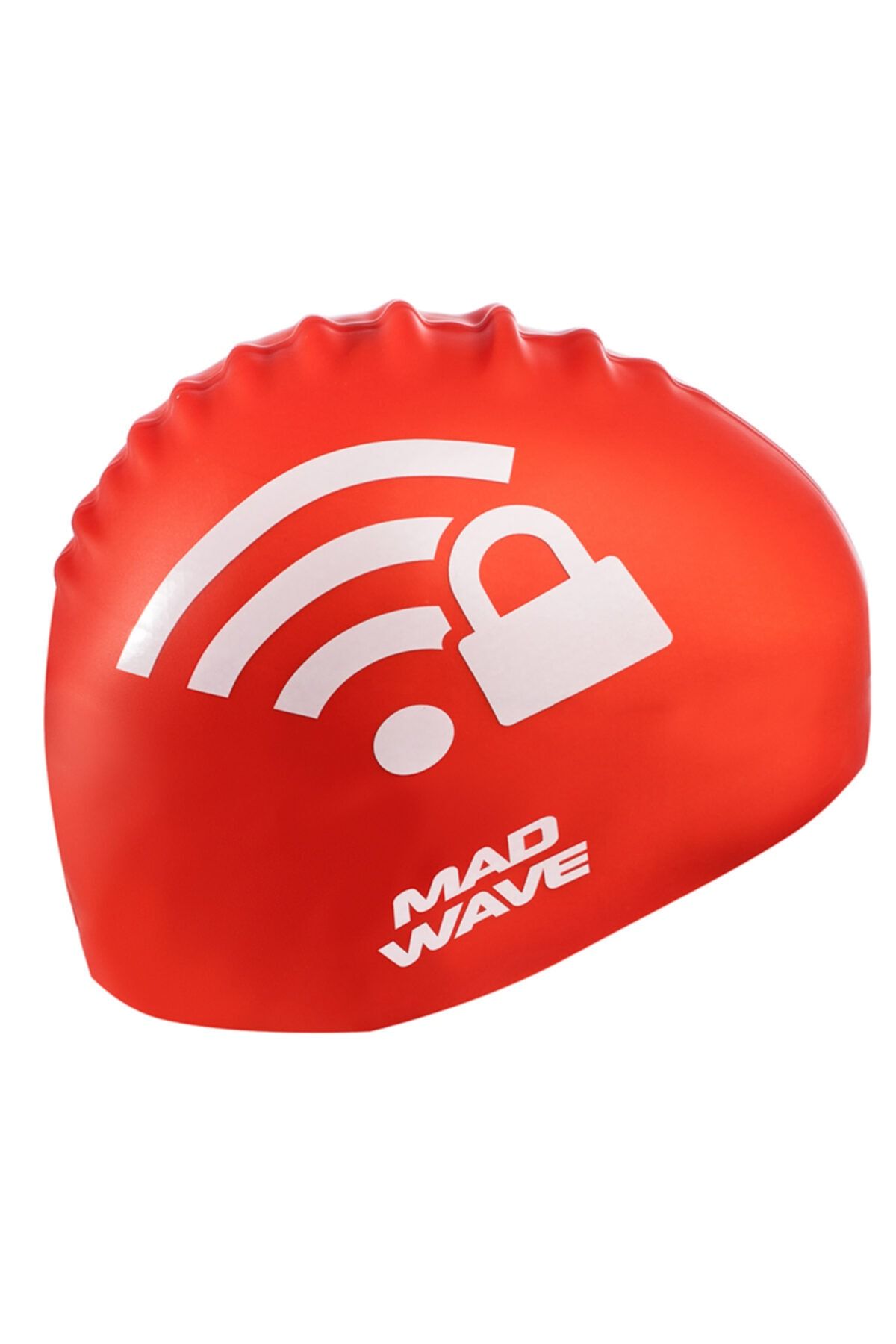 کلاه شنا قرمز مردانه و زنانه سیلیکونی Wi Fi Red One Mad Wave