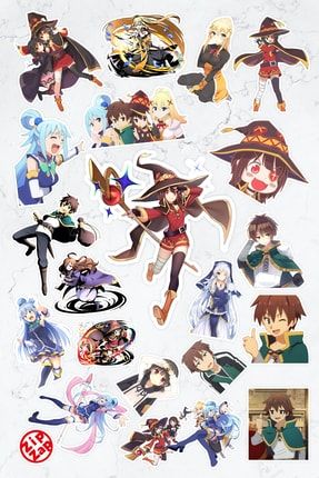 Konosuba Anime Sticker Paketi (20 ADET) ZPZPSTCkns1