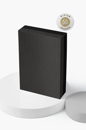 Medium 50li 2,6 Desi 36x25x9cm Klasik Seri Hediye Kutusu Siyah GIF-PAP-04-01-KLA