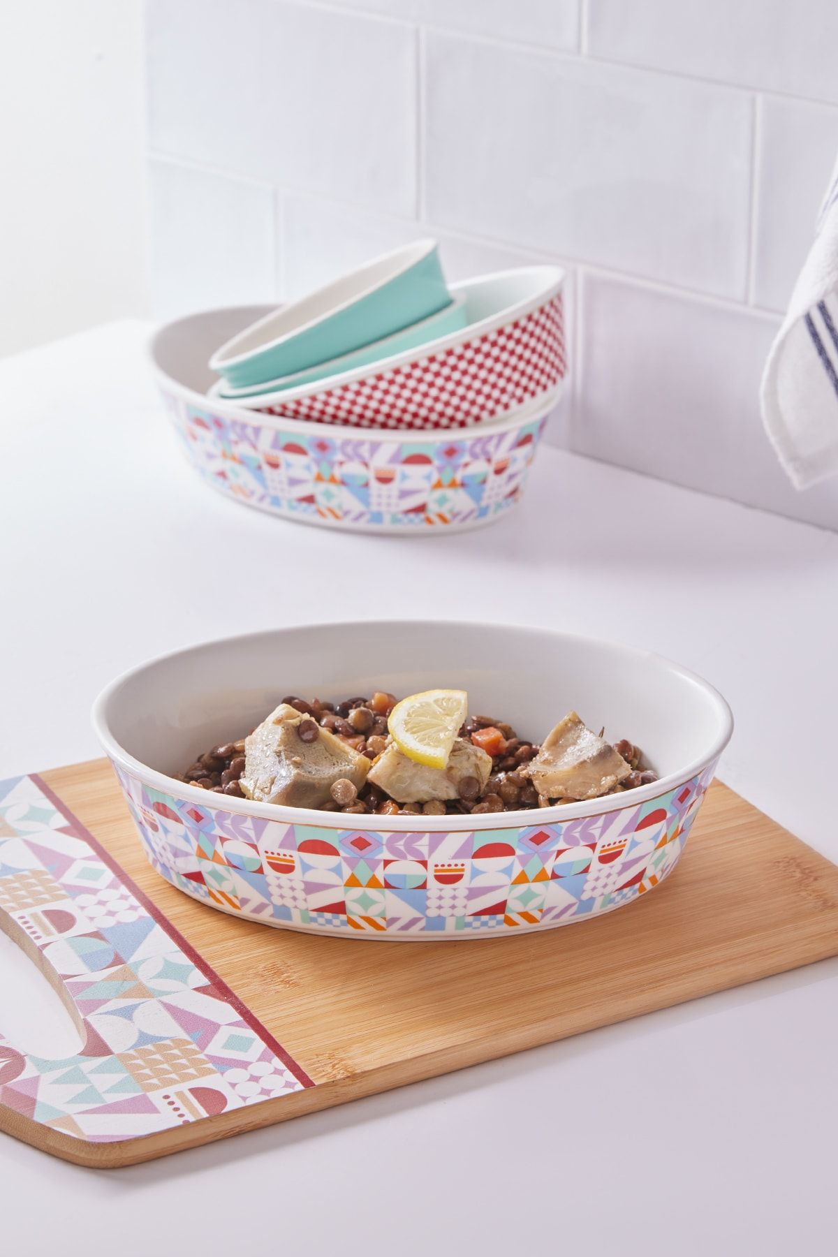 Lyra Colorful Oval Fırın Kabı 22 Cm