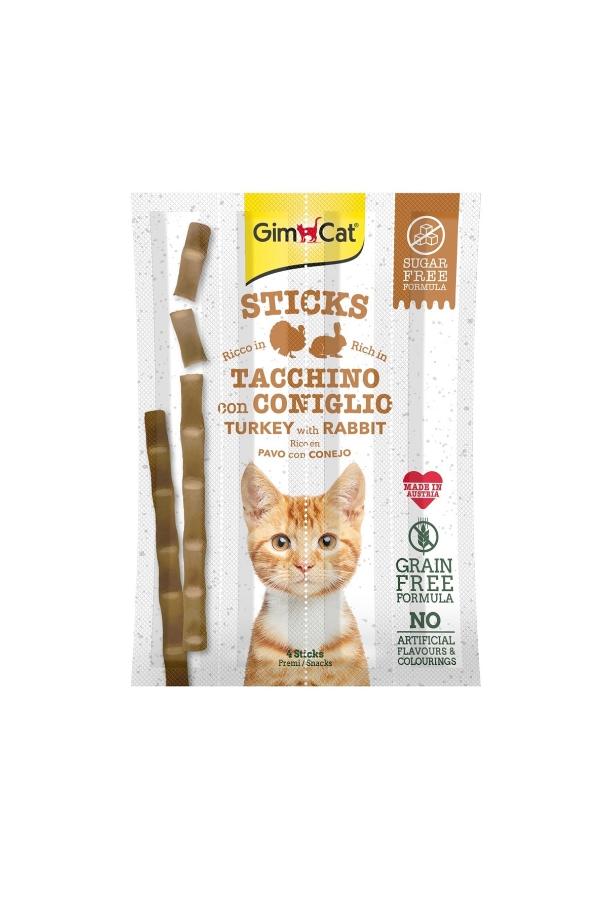Gimcat Sticks Hindi ve Tavşan Etli Ödül Çubukları 4lü