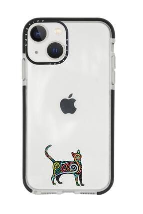 Iphone 13 Mandala Cat Casetify Darbe Emci Silikonlu Telefon Kılıfı kedipatterncstfy13