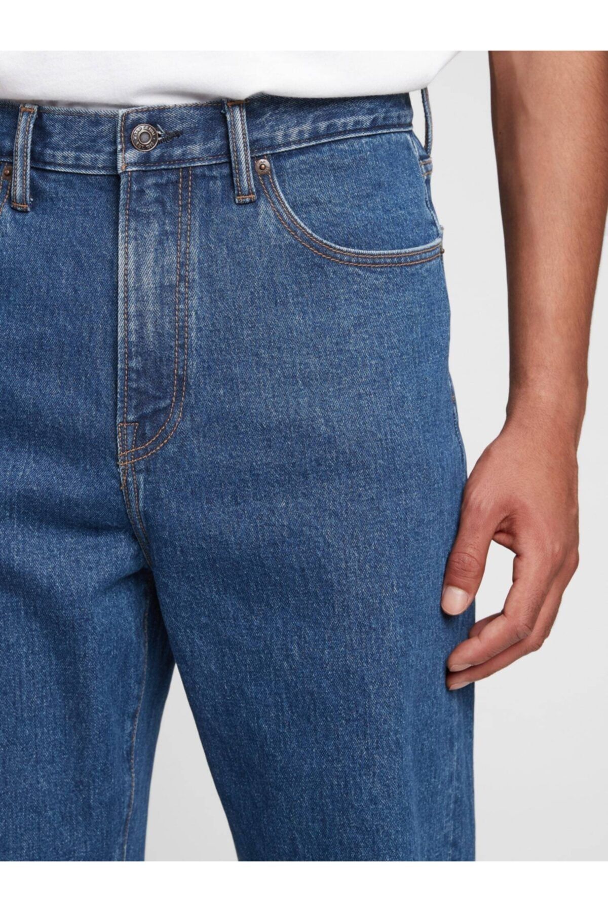 Erkek Mavi Flex Relaxed Taper Washwell Jean Pantolon