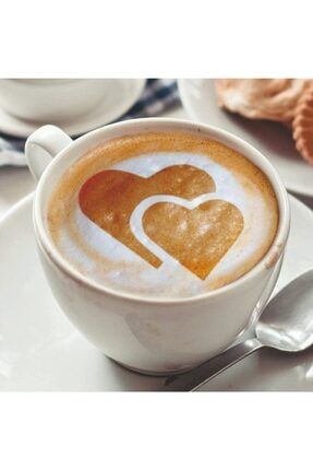 Kahve Şablon Filtre Kahve, Love Temalı Cappuccino Kahve Barista Kalıp Şablonları Kahve Araçları A00462