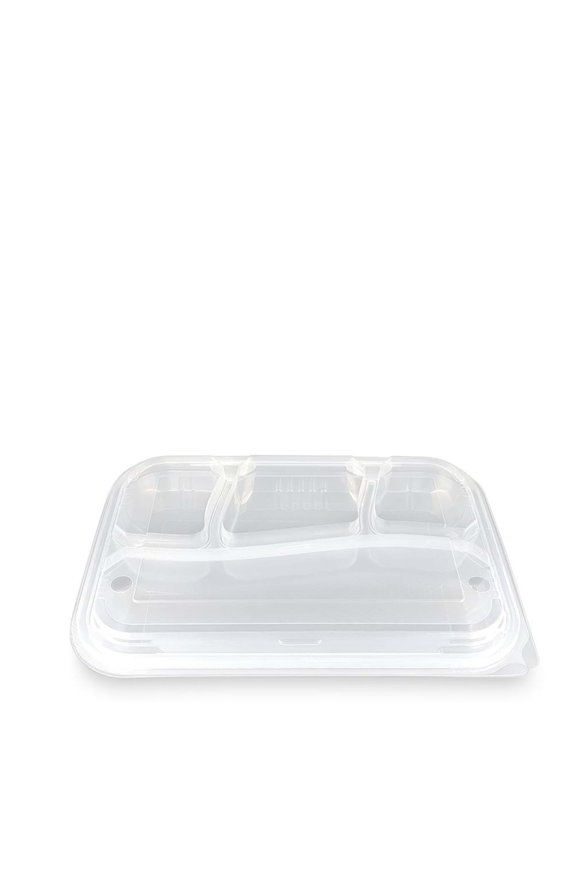 Kebap Kabı 4 Bölmeli Kapaklı Şeffaf 25 li