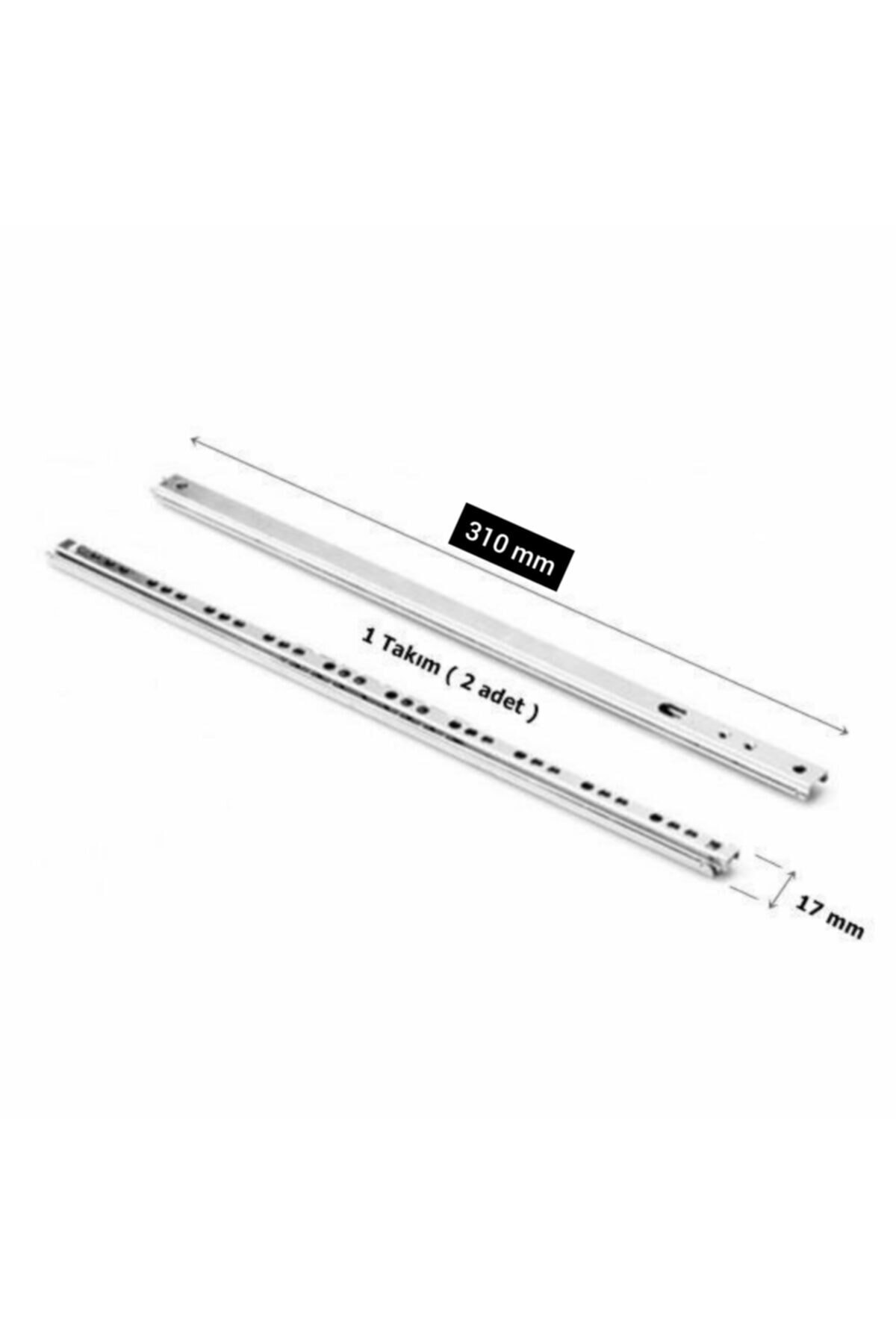 ARON Bilyalı 17mm 31cm Teleskopik Ray Çekmece Kızağı Çekmece Rayı (17X310)