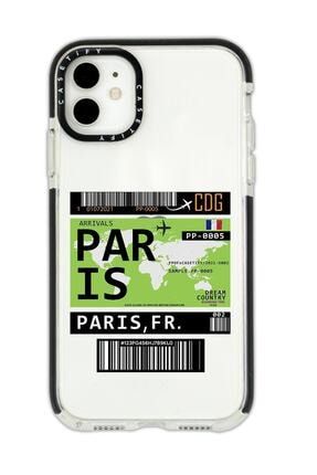 Iphone 11 Casetify Paris Ticket Desenli Anti Shock Premium Silikonlu Siyah Kenar Detaylı Telefon Kıl BilişimAkademipariscstfy11