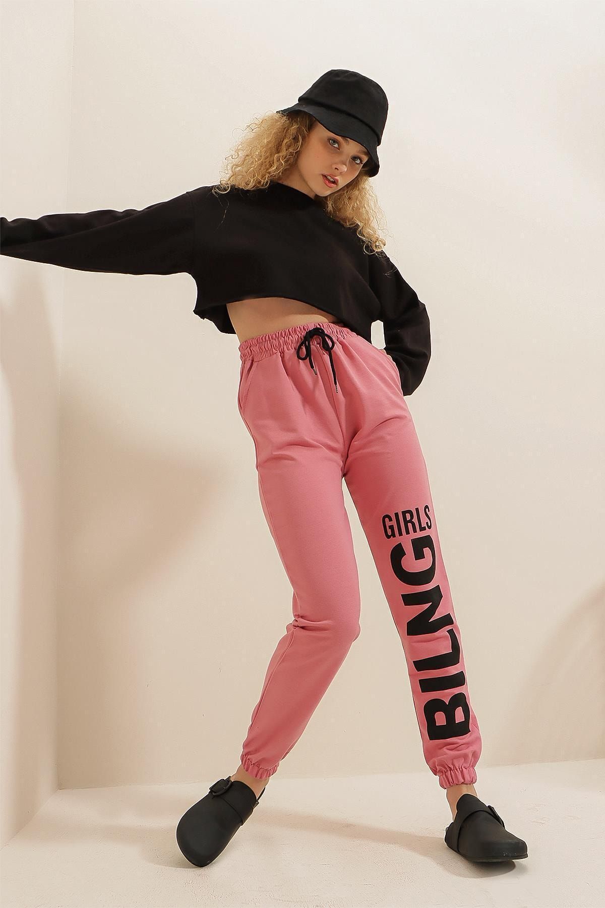 Missguided playboy pink joggers cheap