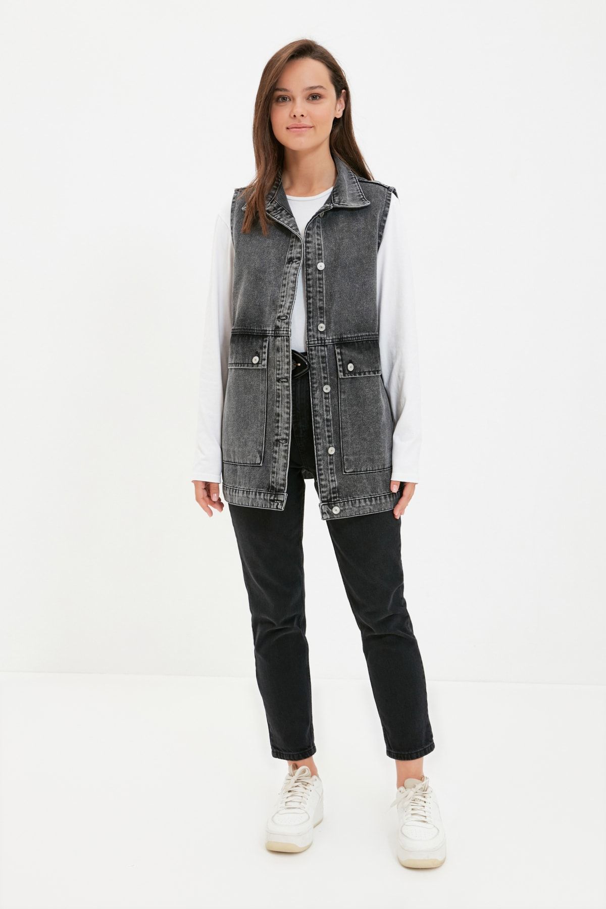 Denim new arrivals gilet womens