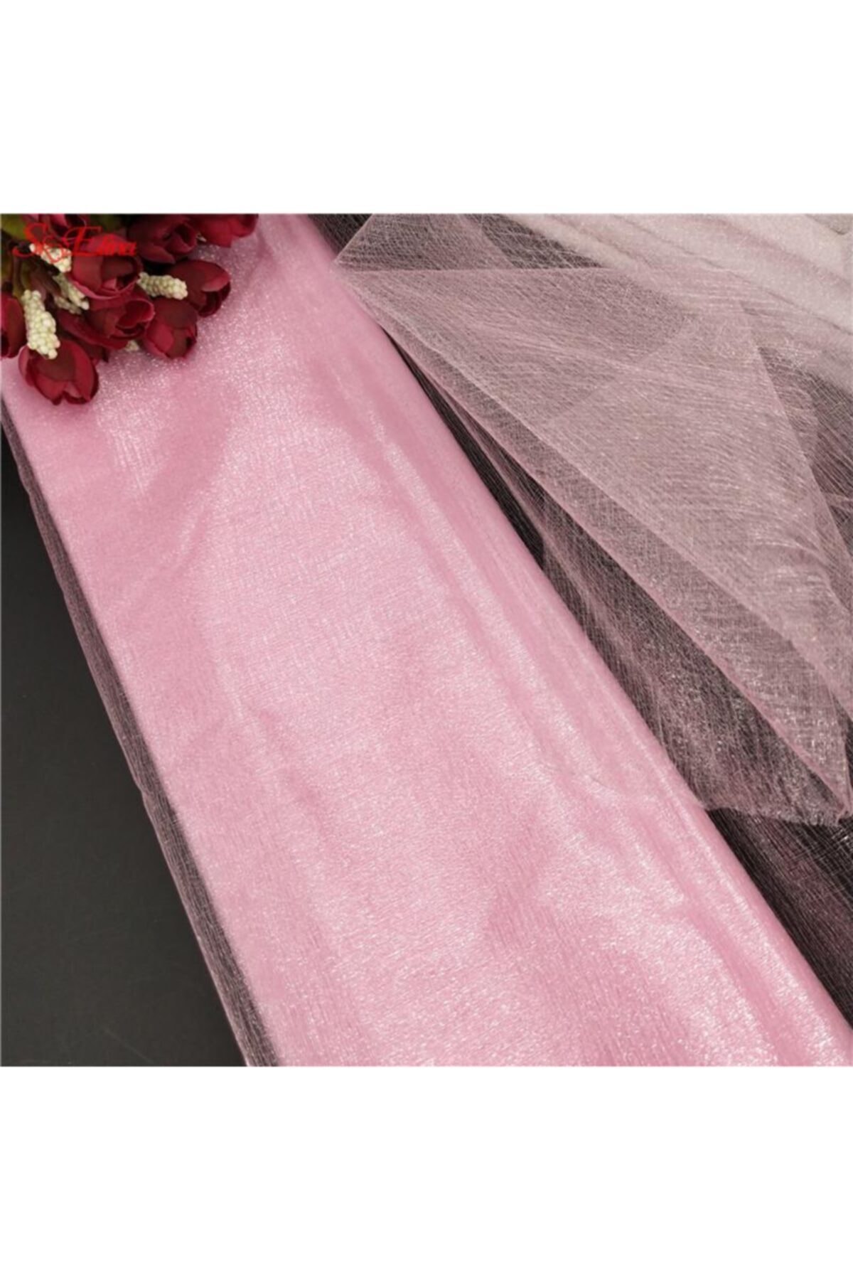 Baby Pink Color 50 Meters Ball Crystal Tulle Width 3 Meters Soft Engagement Bundle Suitcase Room Door Ornament