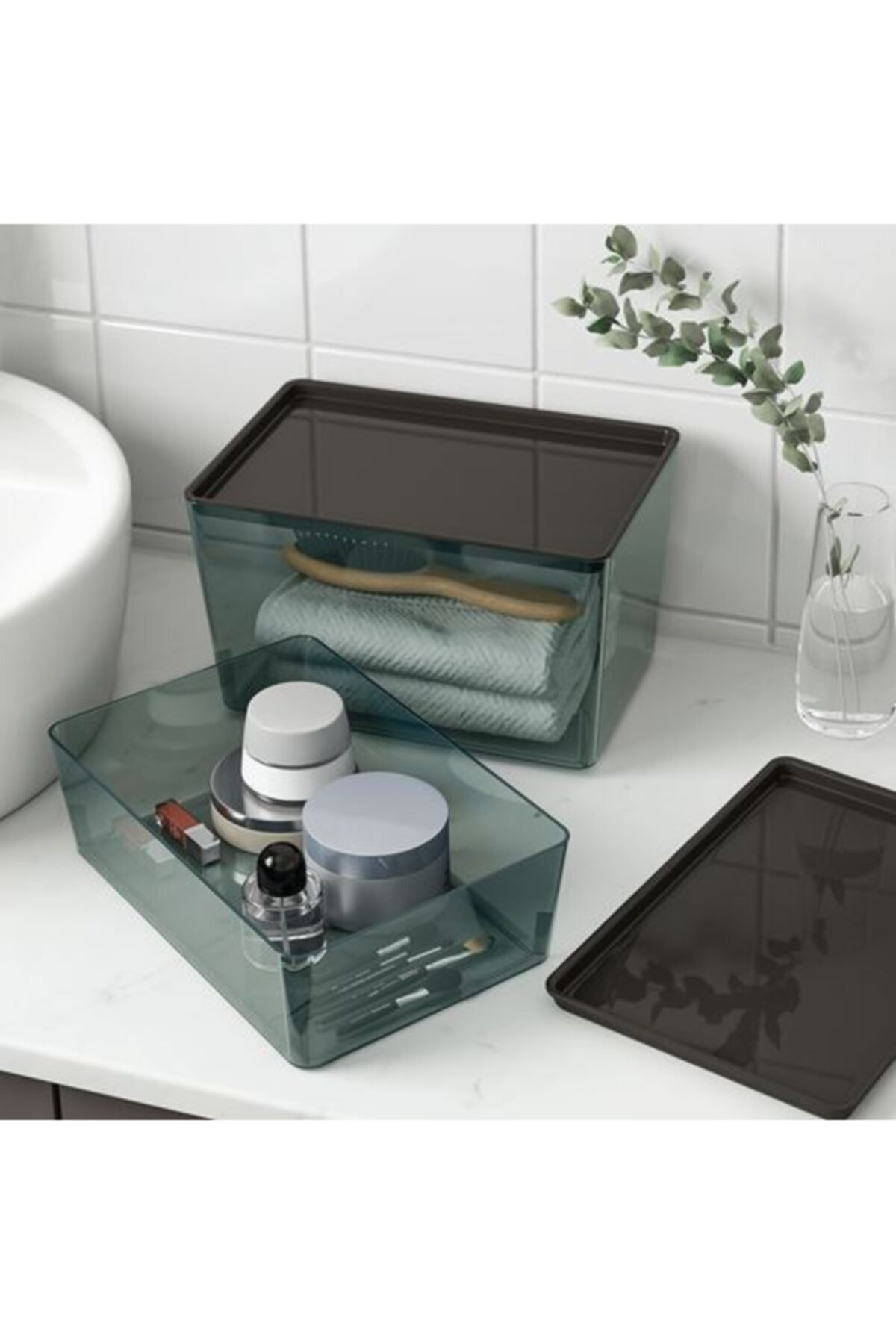 IKEA-Kuggis Black Transparent Box with Lid 2