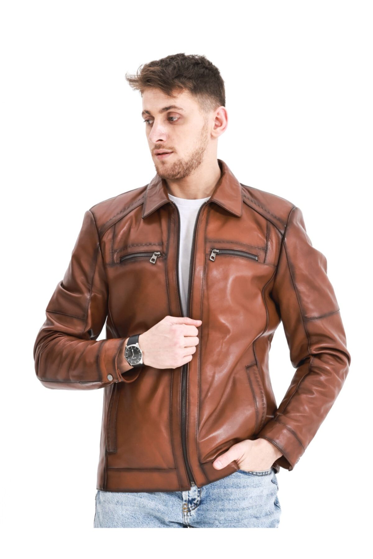 کاپشن چرم دری مسا DMRS0027